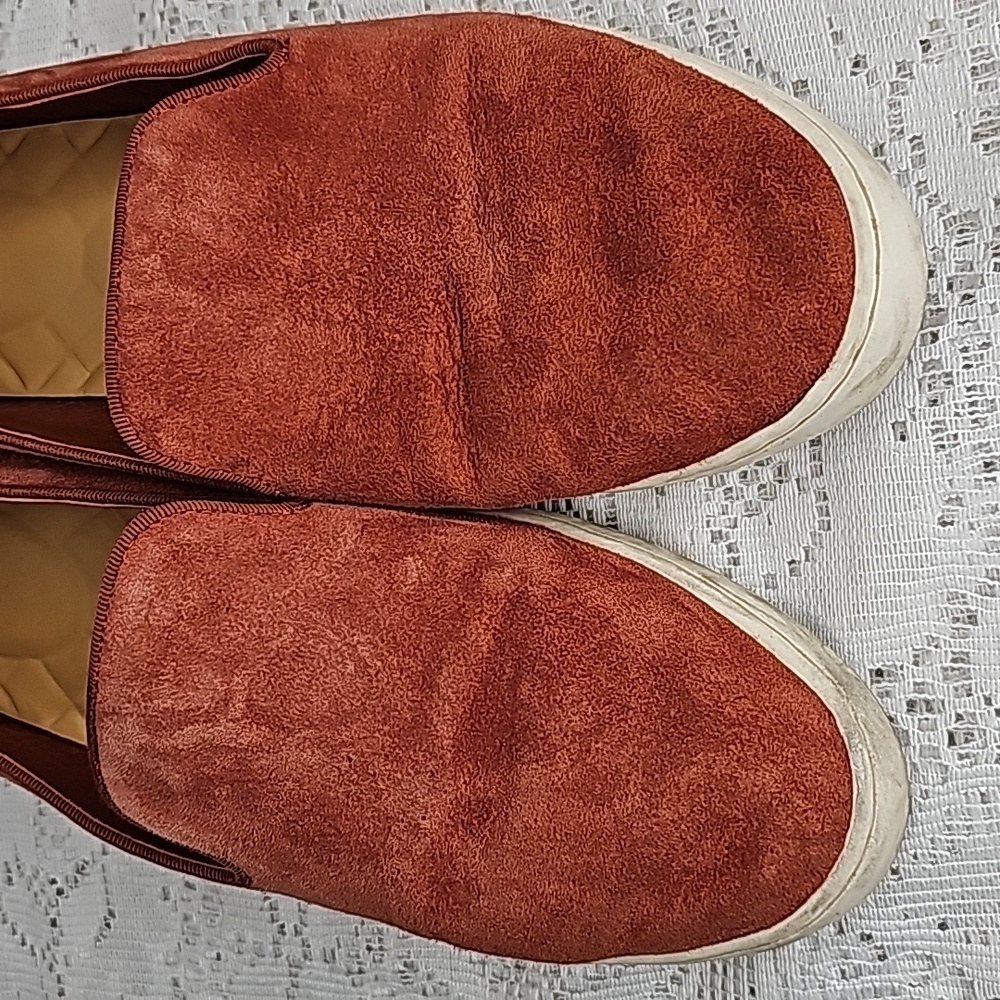 Birdies Swift leather burnt orange slip on loafer flats shoes sz 8 - Picture 3 of 11